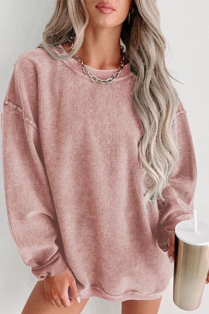 Pink Ribbed Pullover