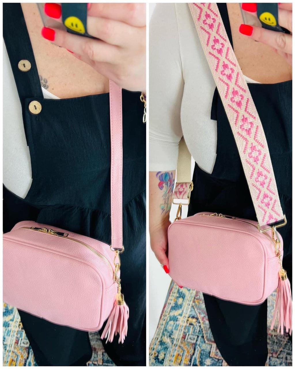 Pink crossbody bag