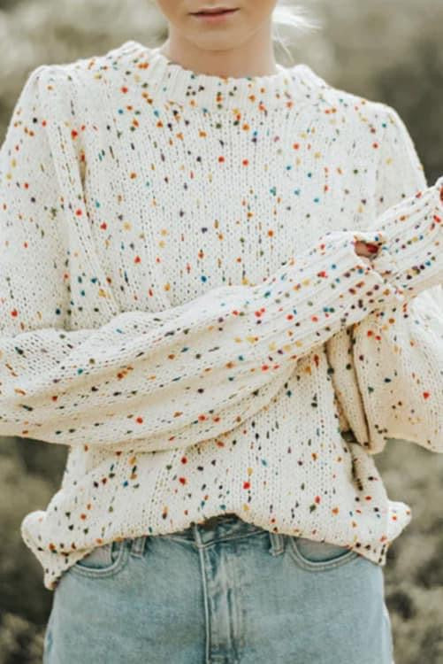 Colorful dot pullovers