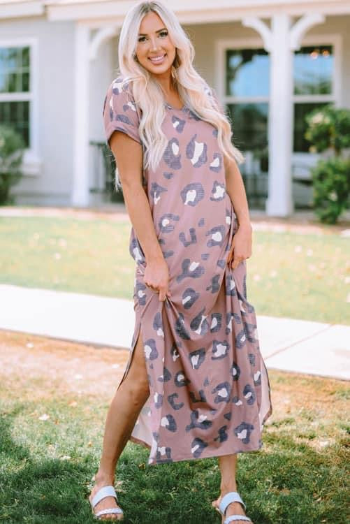 Leopard Print Maxi dress