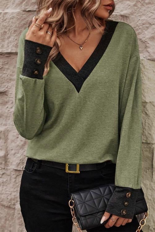 Green vneck