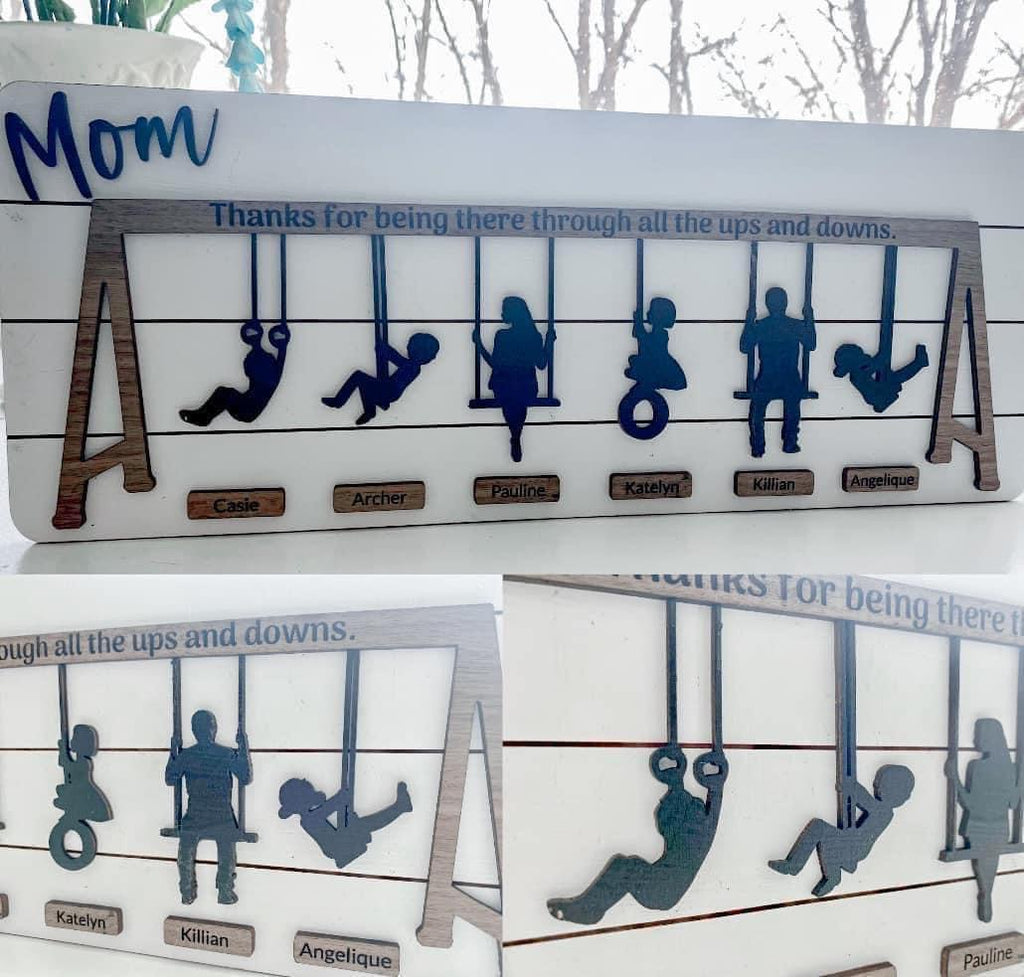 Personalized swinging art frame