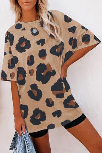 Leopard boyfriend tee