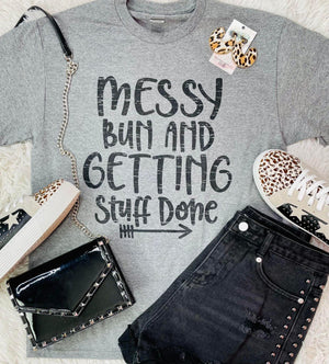 Messy bun tee