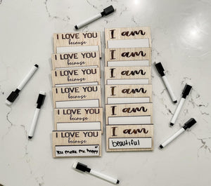 Affirmation and I love you magnets