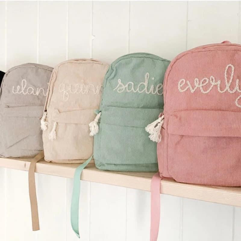 Embroidered backpacks