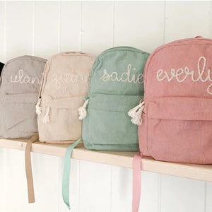 Embroidered backpacks