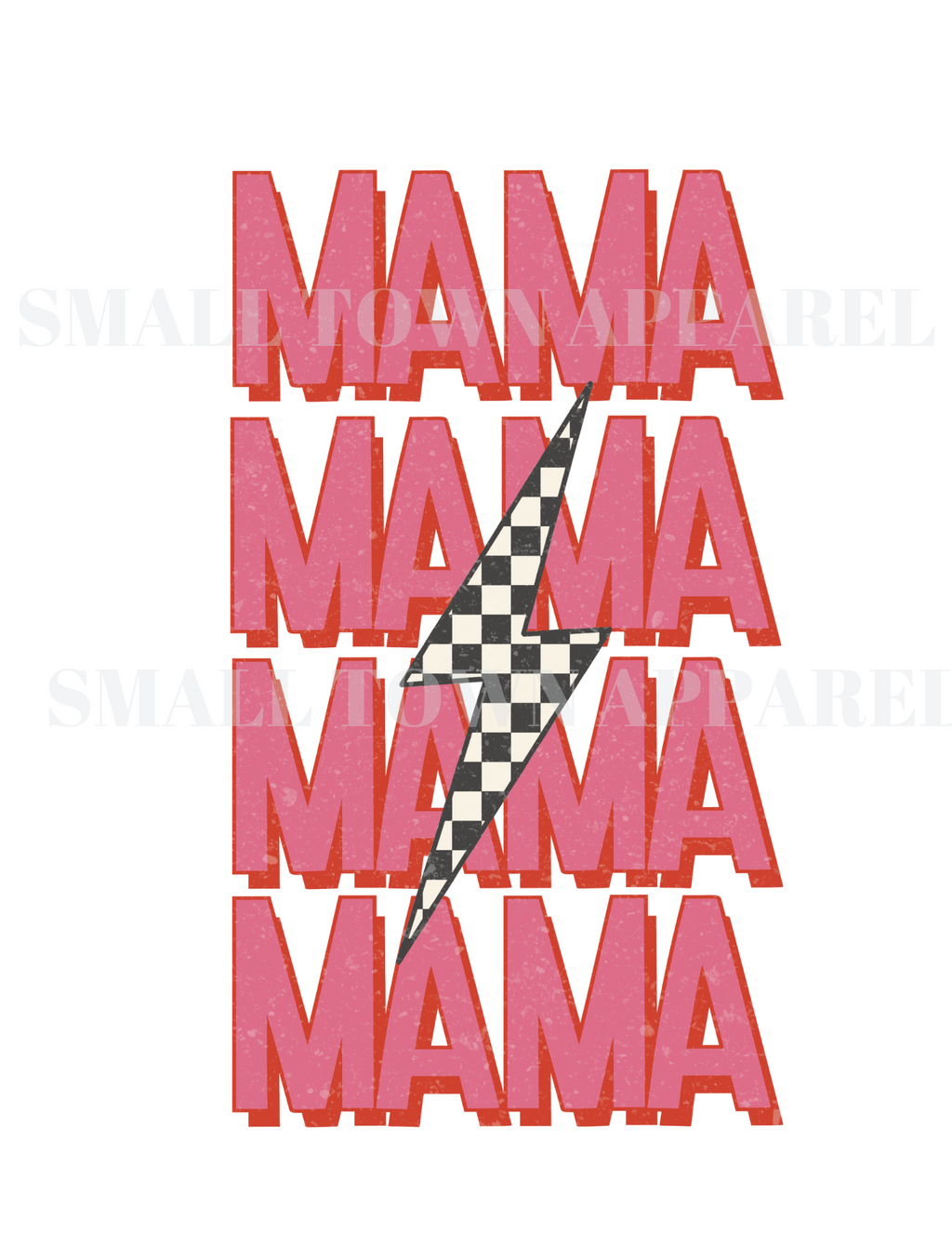 Mama Pink Lightening Bolt