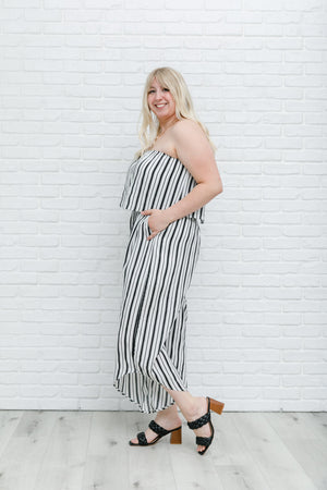 Modern Stripes Sleeveless Jumpsuit