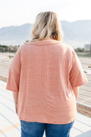 Hannah Tee In Faded Rust