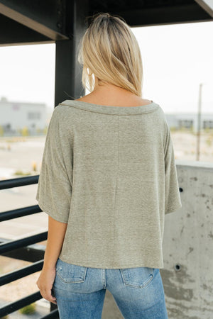 Hannah Tee in Faded Olive