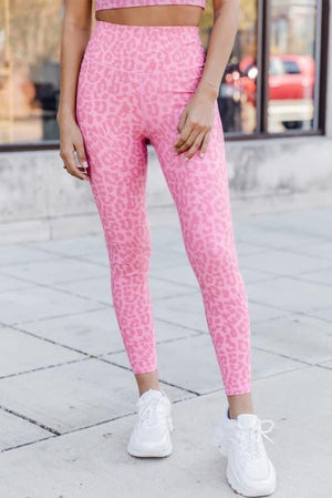 Pink leopard leggings