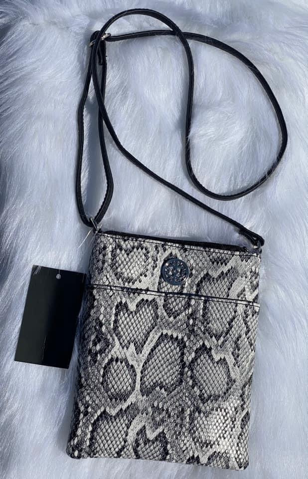 Snake skin crossbody purse