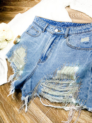 Bella Bling Denim Shorts